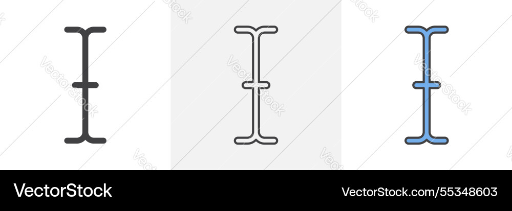 Cursor text icons pack for website designs Cursor text icons pack for website designs vector image
