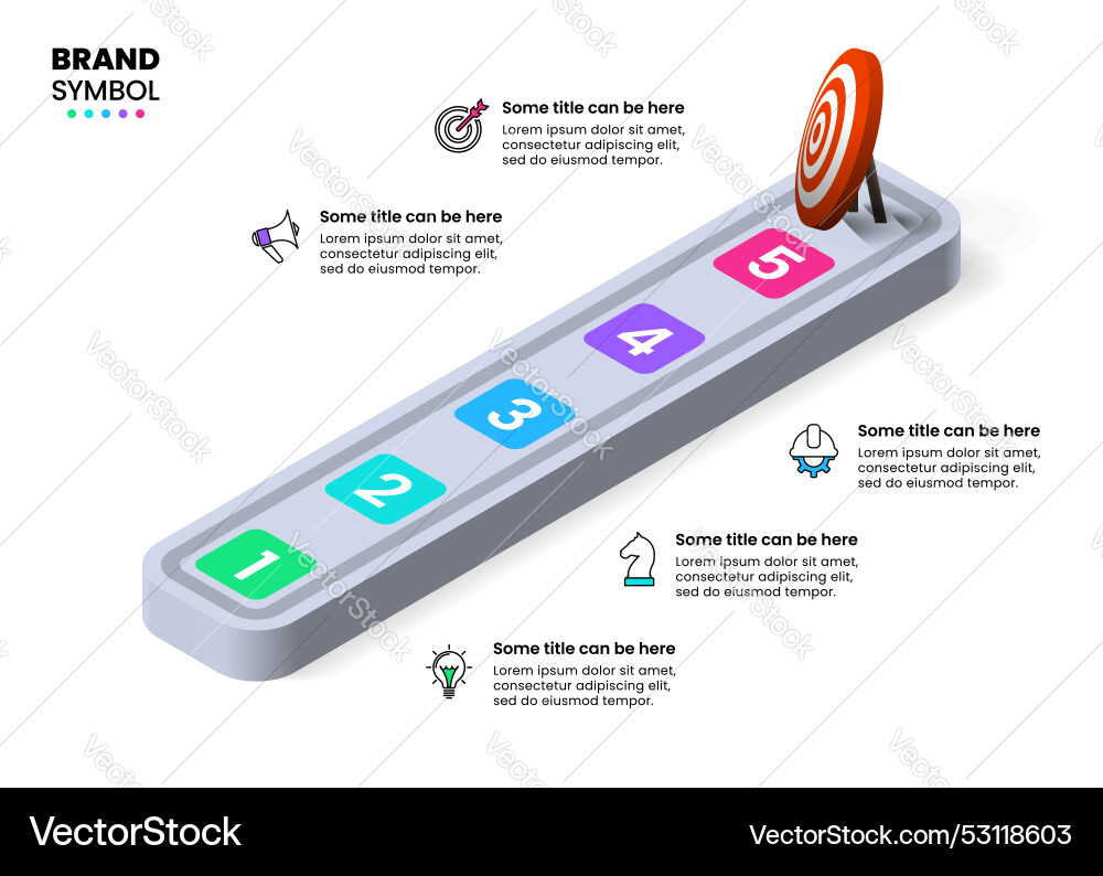 Dartboard Workflow Template vector image