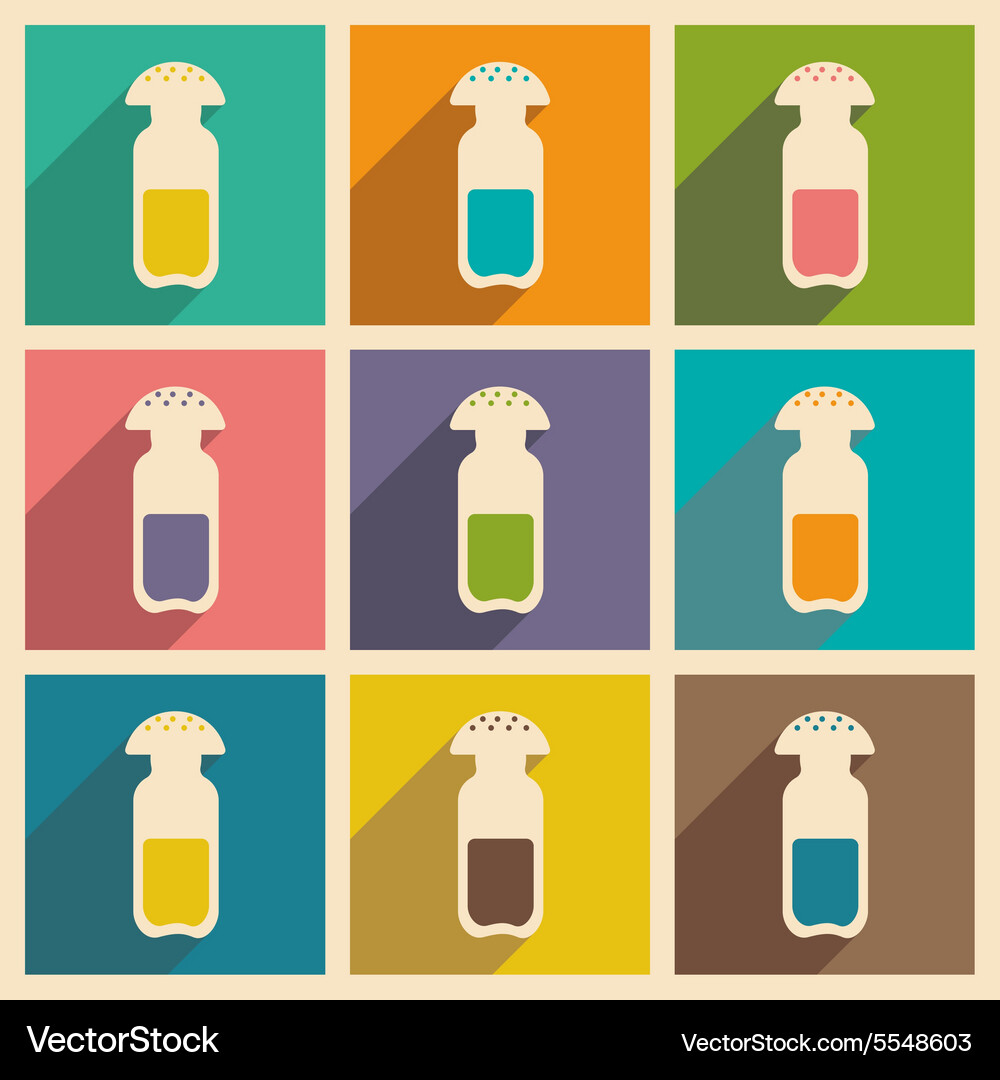Flat with shadow concept and mobile application Vector Image