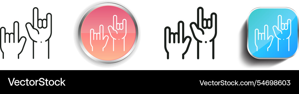 Hands and gestures icon thin linear regular Vector Image