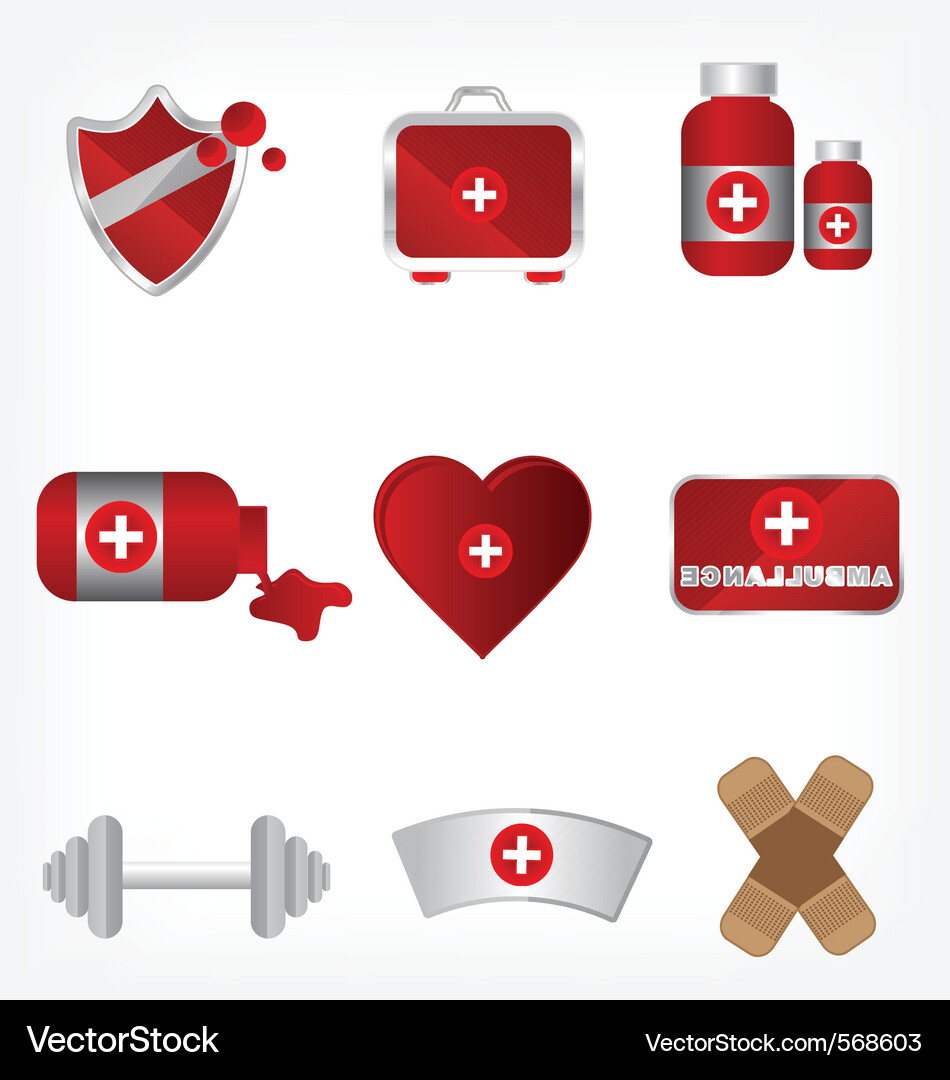 Health icons Vector Image