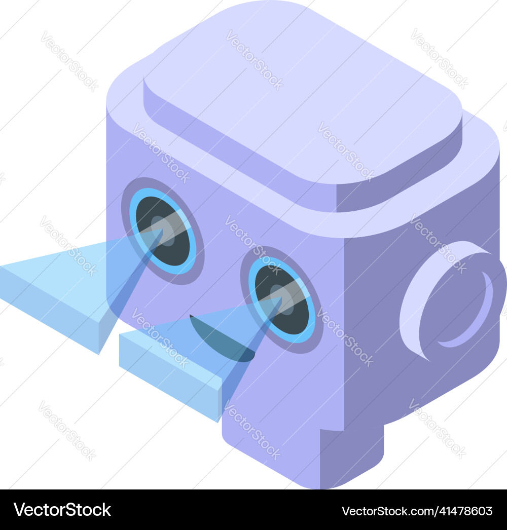 Robot visual perception icon isometric Vector Image