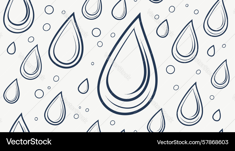 Simple raindrop outline pattern design generative Vector Image