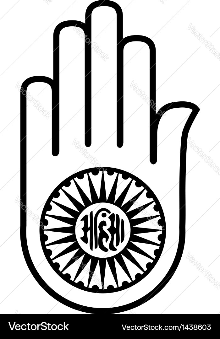 Symbol of jainism- ahimsa vector image