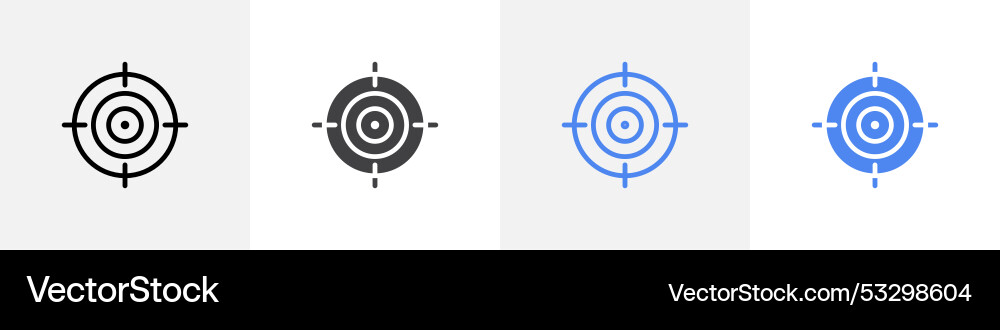 Aim icon set use for web ui or app vector image