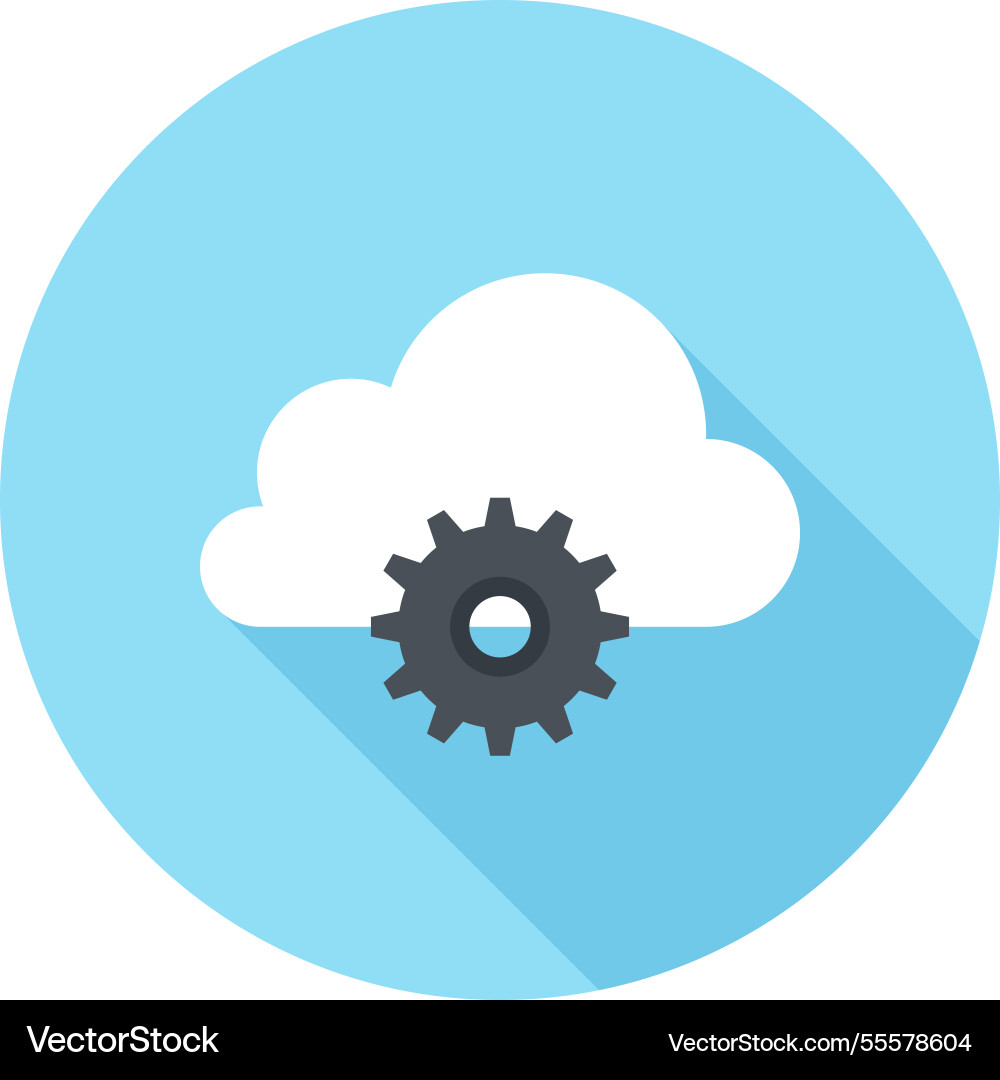 Cloud computing flat web icon concept Cloud computing flat web icon concept vector image