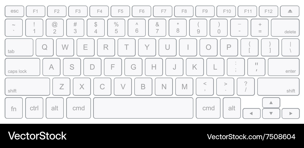 Colorful Computer Keyboard Vector Image