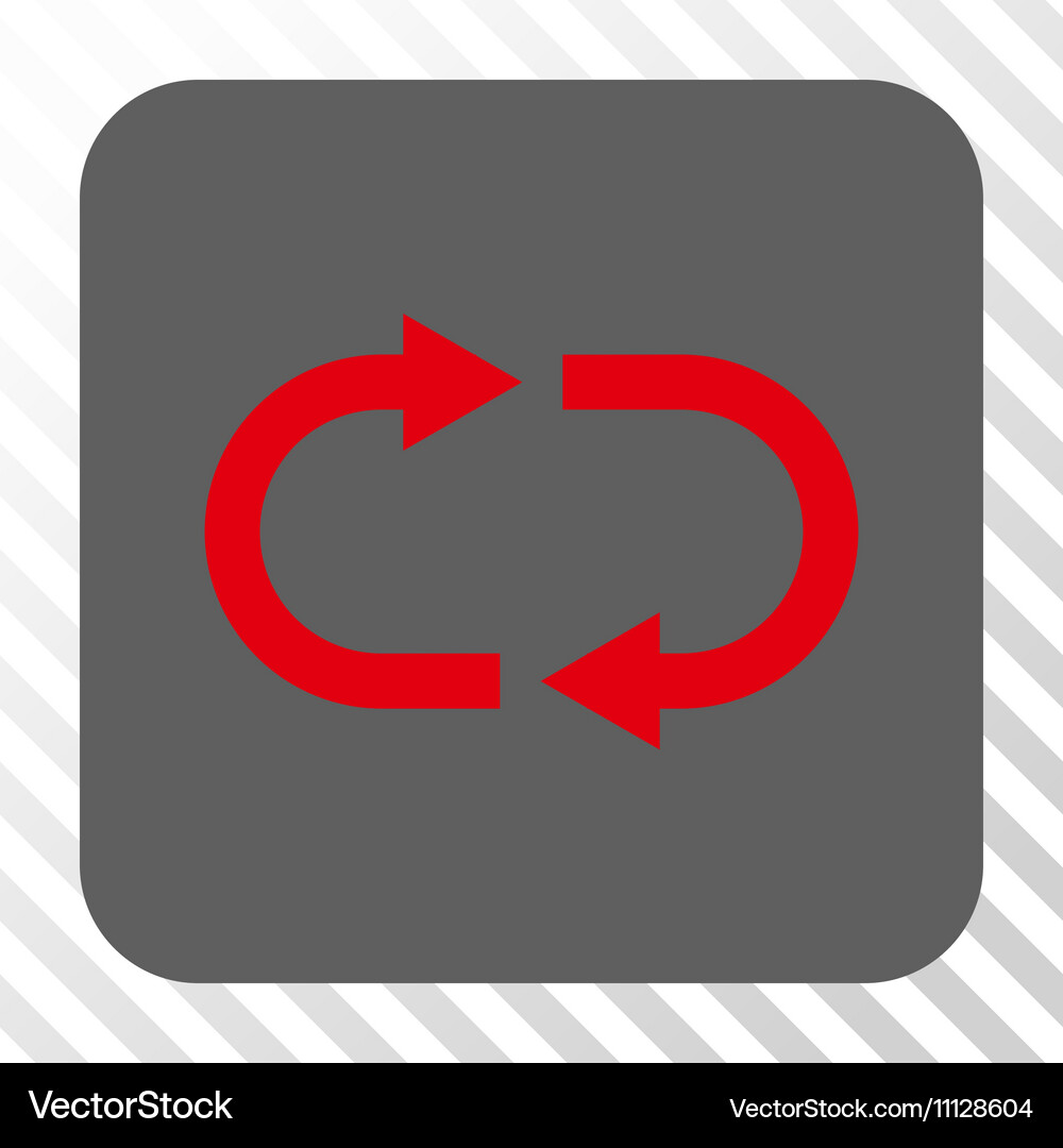 Recycle rounded square button Vector Image