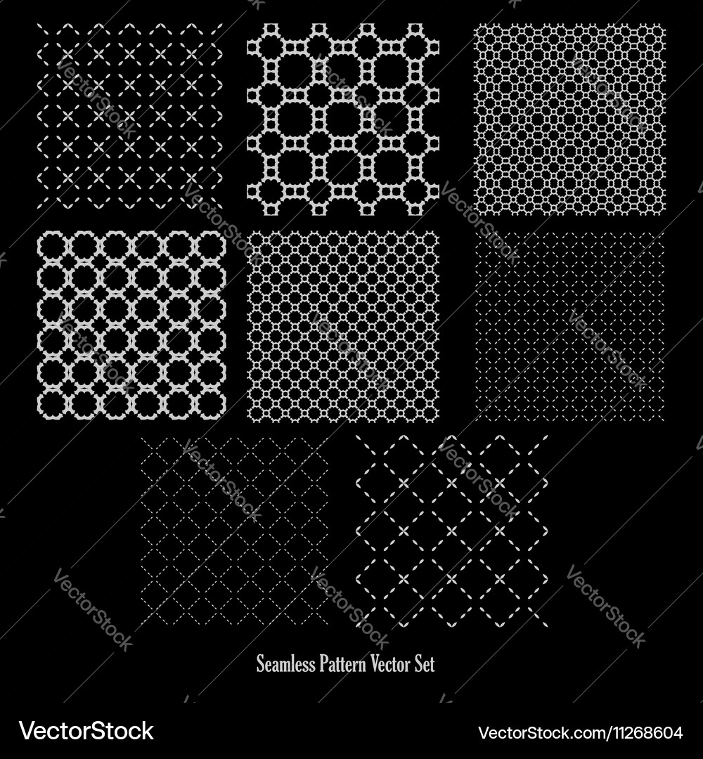 Seamless pattern set Vector Image