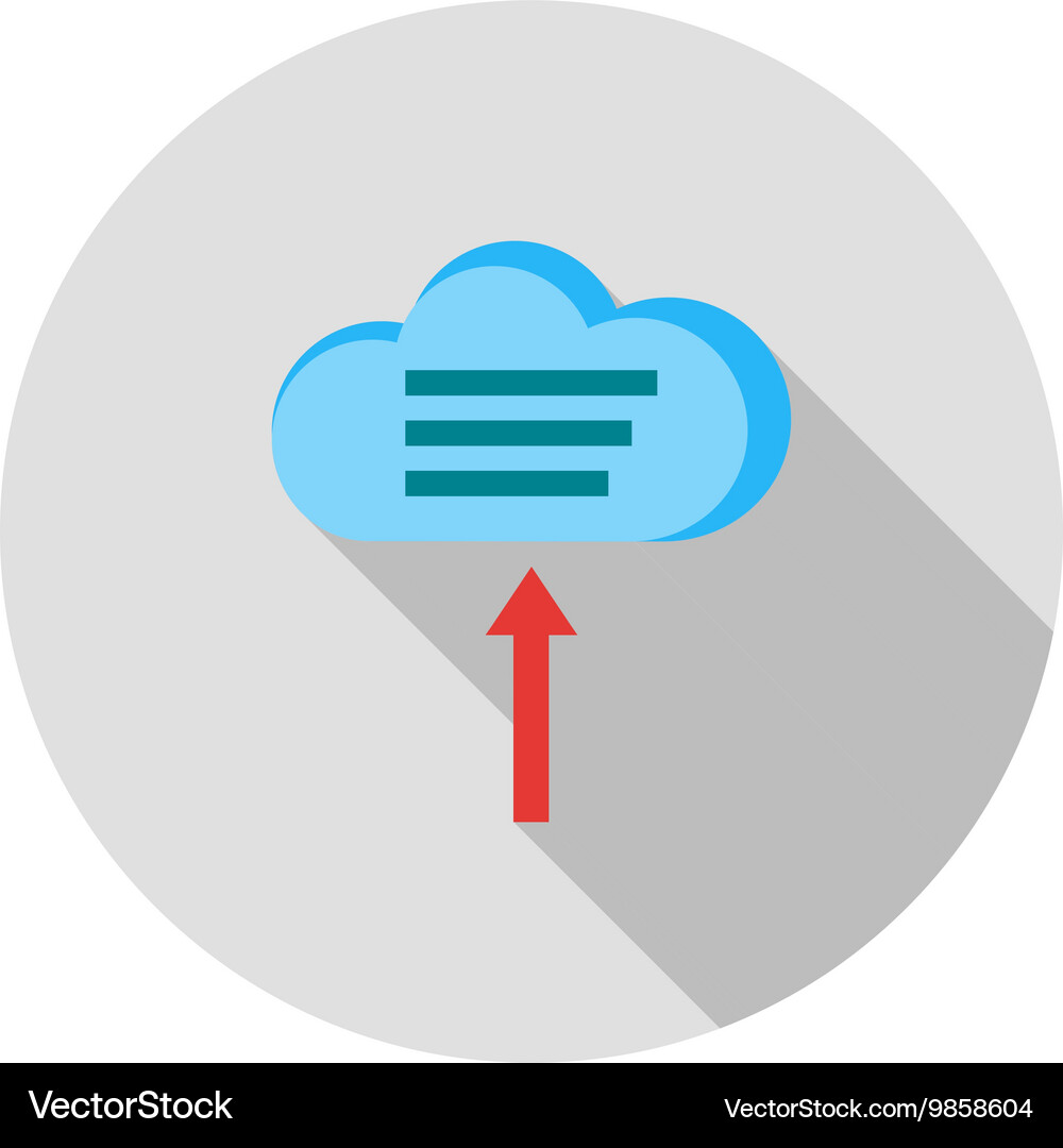 Upload all data on cloud Vector Image