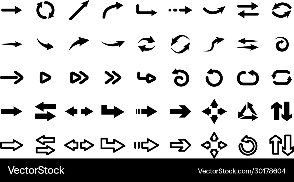 Web arrows user pointer arrow sign interface Web arrows user pointer arrow sign interface vector image