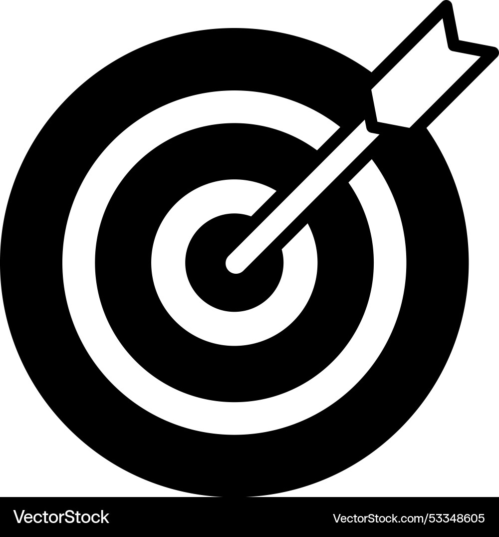 A target with arrow pointing to the center A target with arrow pointing to the center vector image