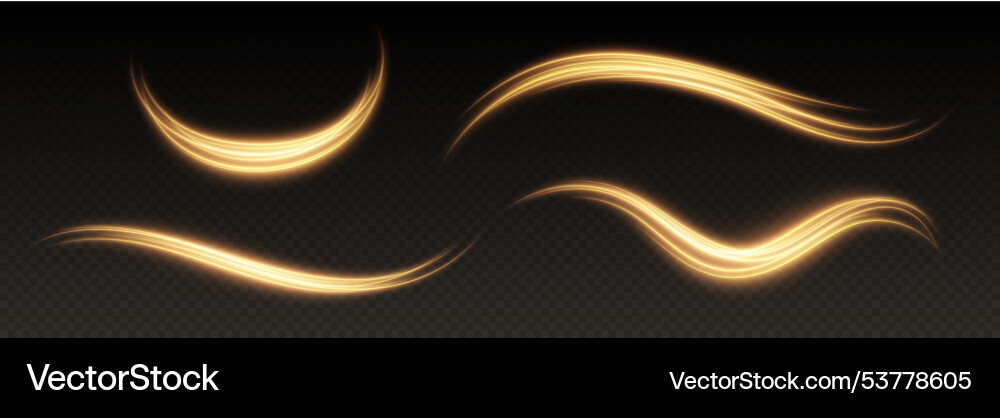 Glowing waves and curves speed lines light effect Glowing waves and curves speed lines light effect vector image