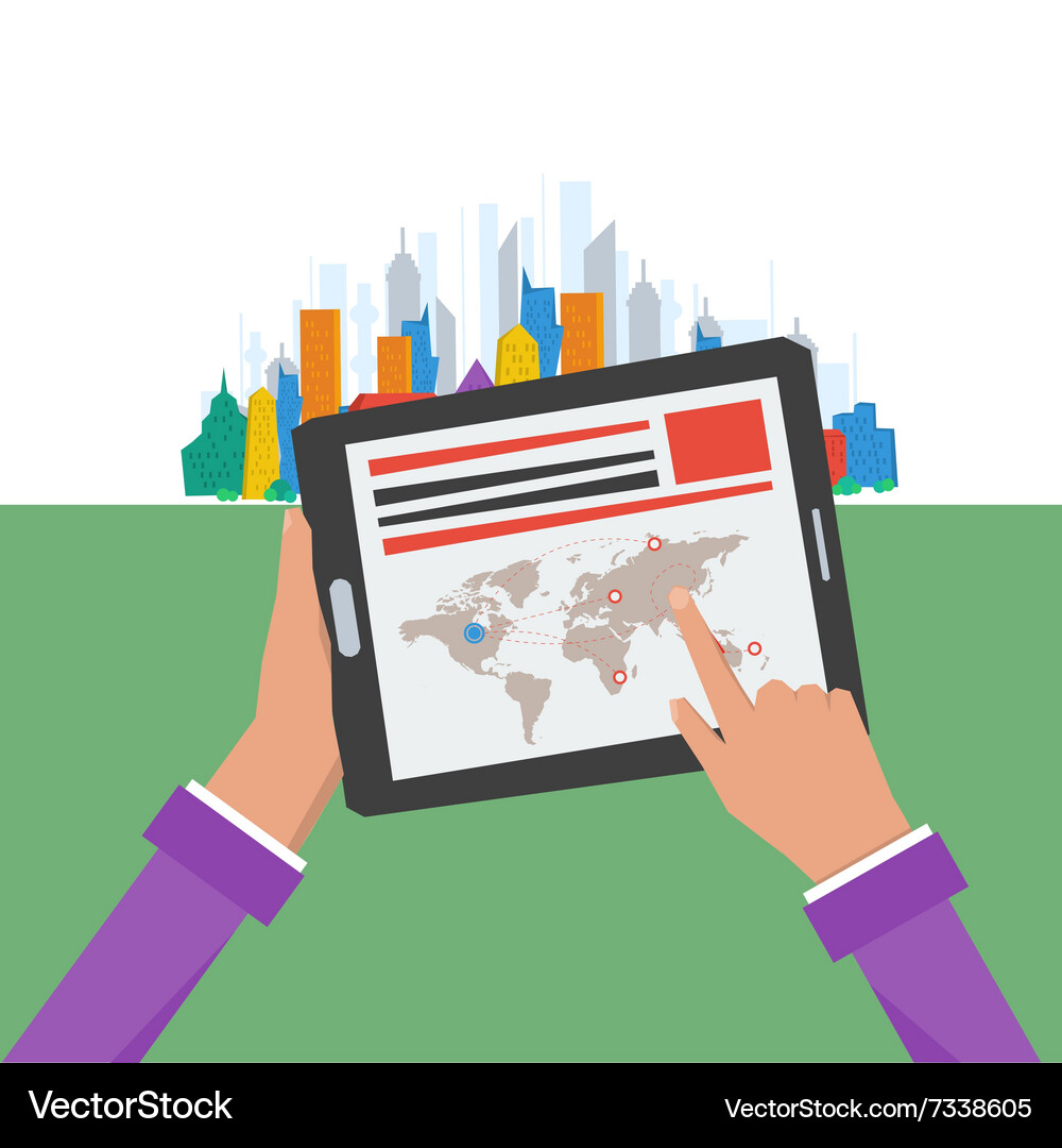 Planning logistic making map Vector Image