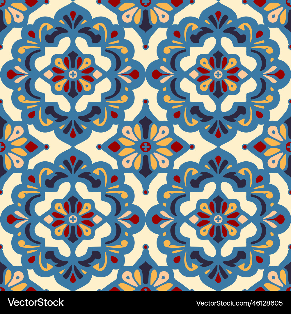 Retro or traditional portuguese moroccan style Retro or traditional portuguese moroccan style vector image