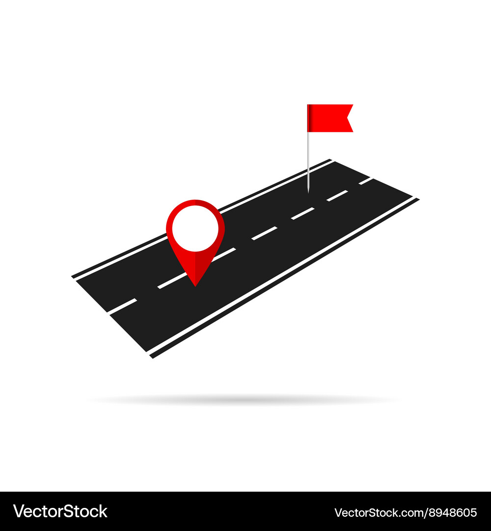 Road with pointer Vector Image