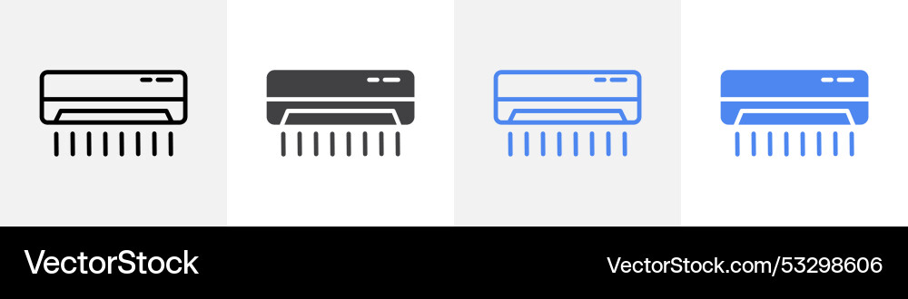 Air condition icon set use for web ui or app Air condition icon set use for web ui or app vector image