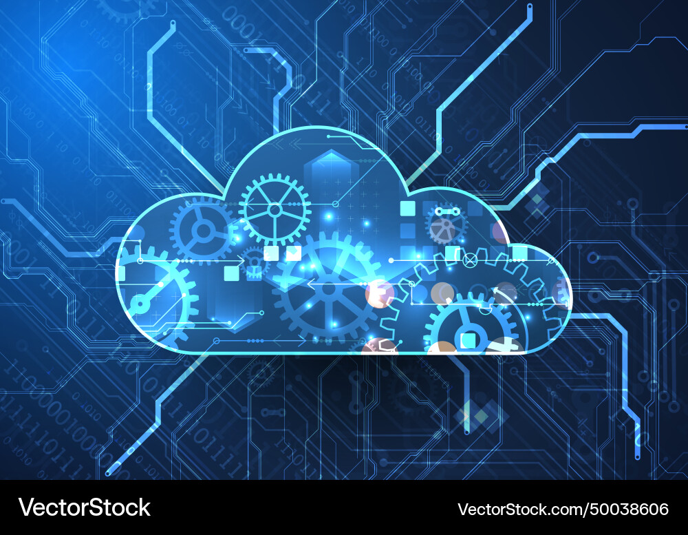 Cloud computing conceptabstract connection Cloud computing conceptabstract connection Vector Image