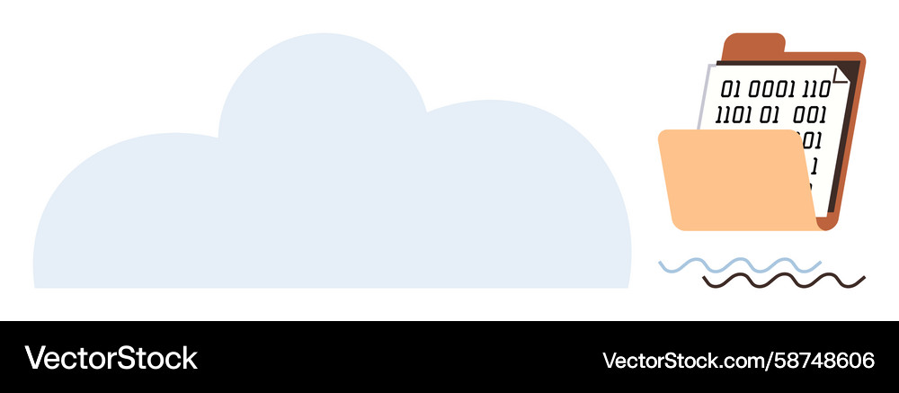 Cloud Storage with Data Backup Vector Image