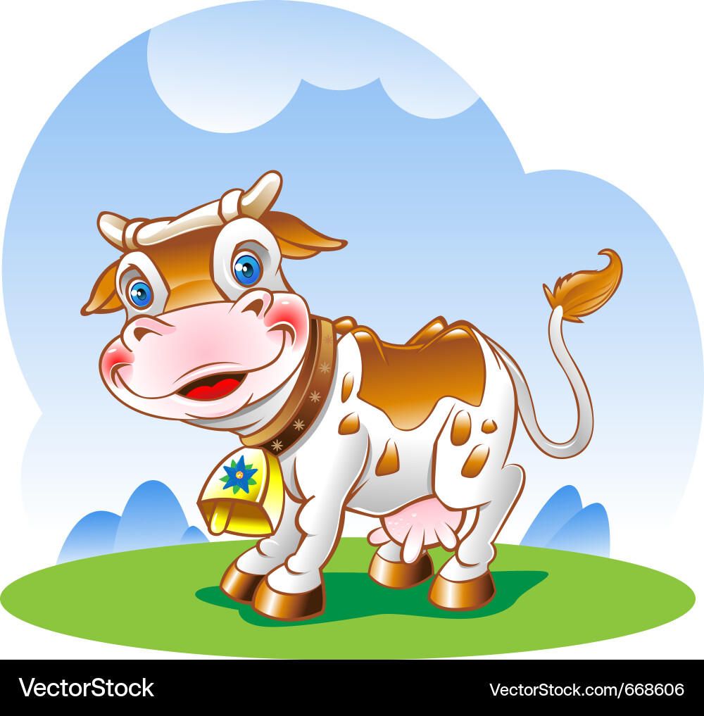 Dairy cow Royalty Free Vector Image - VectorStock