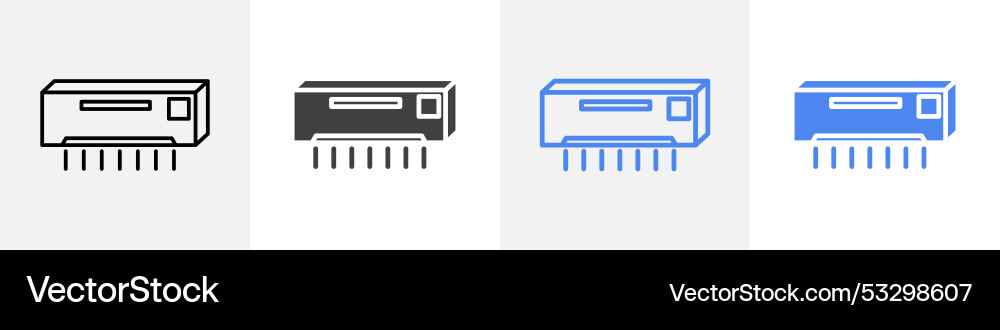 Air conditioner icon set use for web ui or app Vector Image
