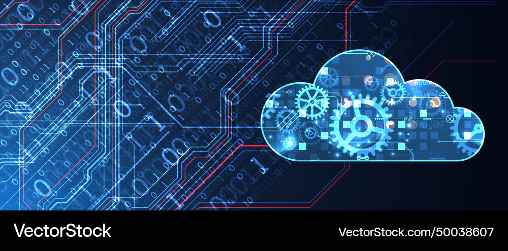 Cloud computing conceptabstract connection Vector Image