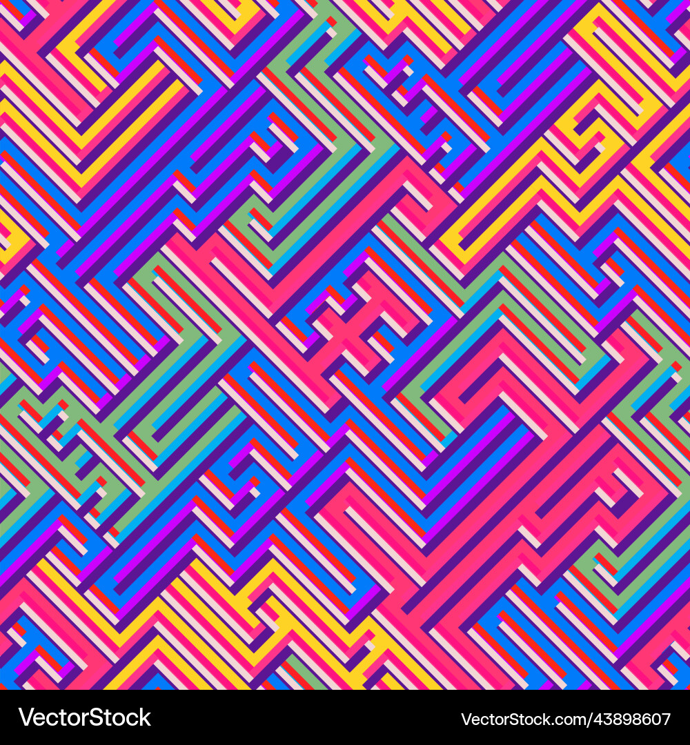 Diagonal Maze Pattern Vector Image