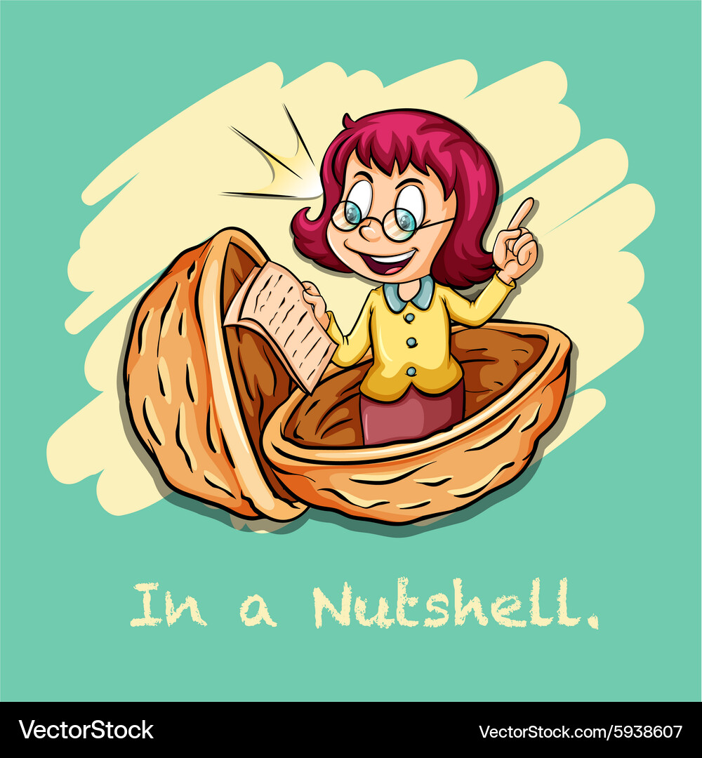 Idiom in a nutshell Vector Image