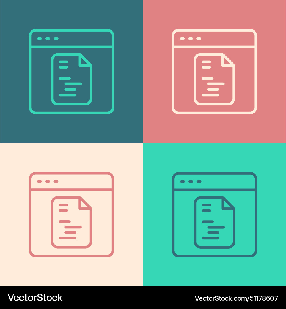 Pop art line software web developer programming Pop art line software web developer programming vector image