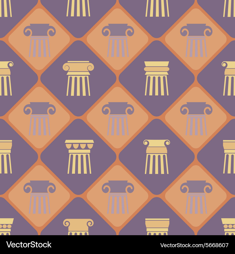 Seamless background with ancient columns Vector Image