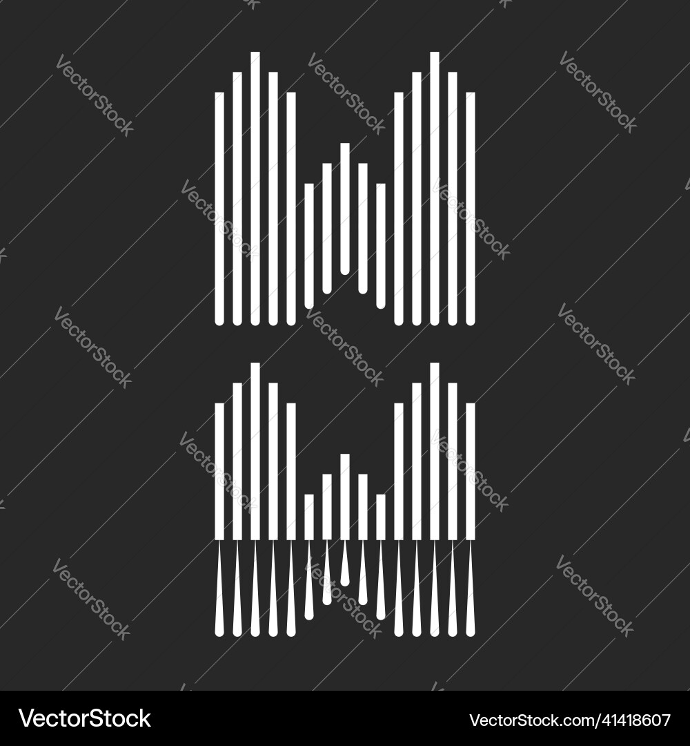 Set letters w logo initial monogram minimal style Set letters w logo initial monogram minimal style vector image