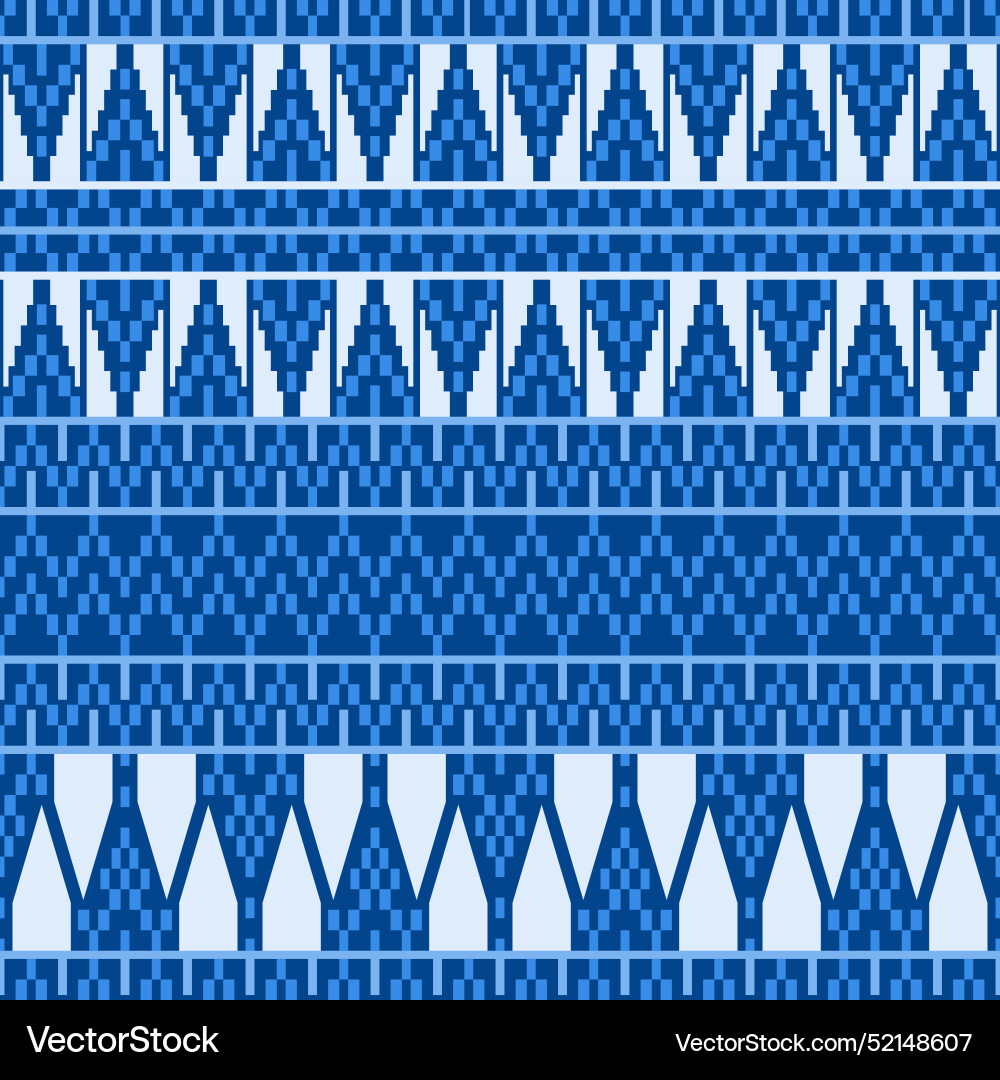 Weaving pattern of waterfall on blue color scheme Vector Image