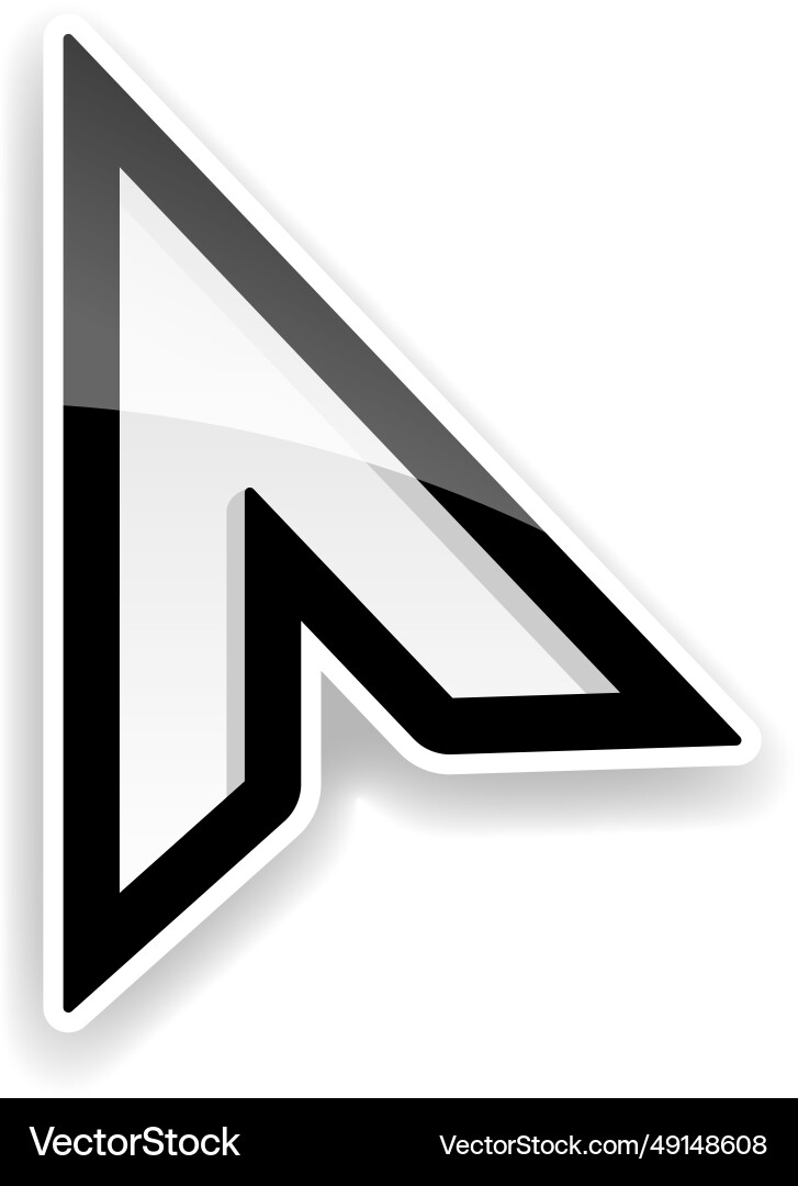 Arrow cursor on white background Arrow cursor on white background vector image