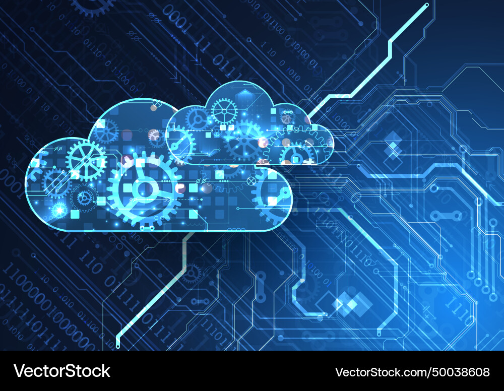 Cloud computing conceptabstract connection Cloud computing conceptabstract connection vector image