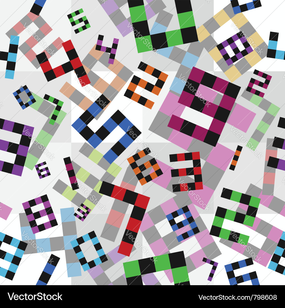 Colorful Number Pattern Vector Image