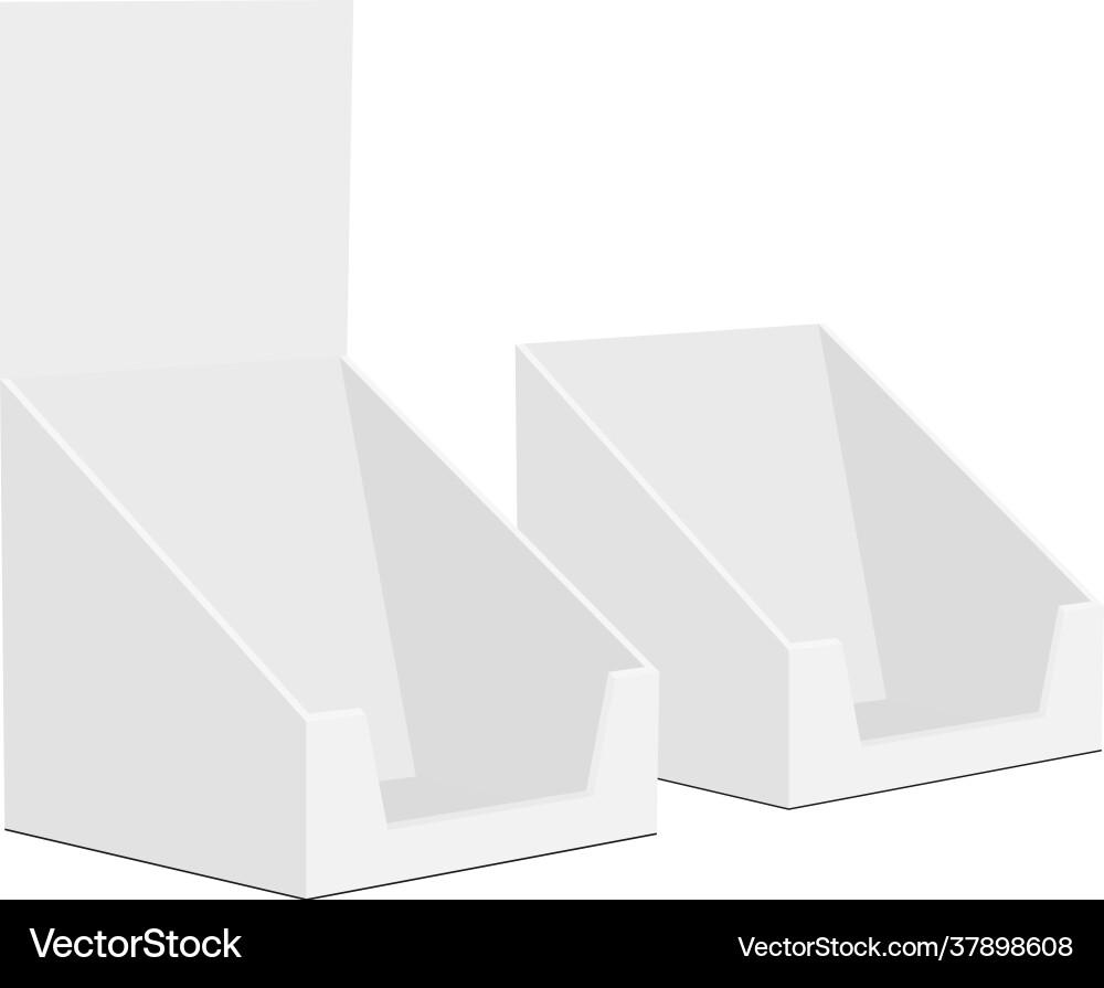 Counter display boxes isolated on white background vector image