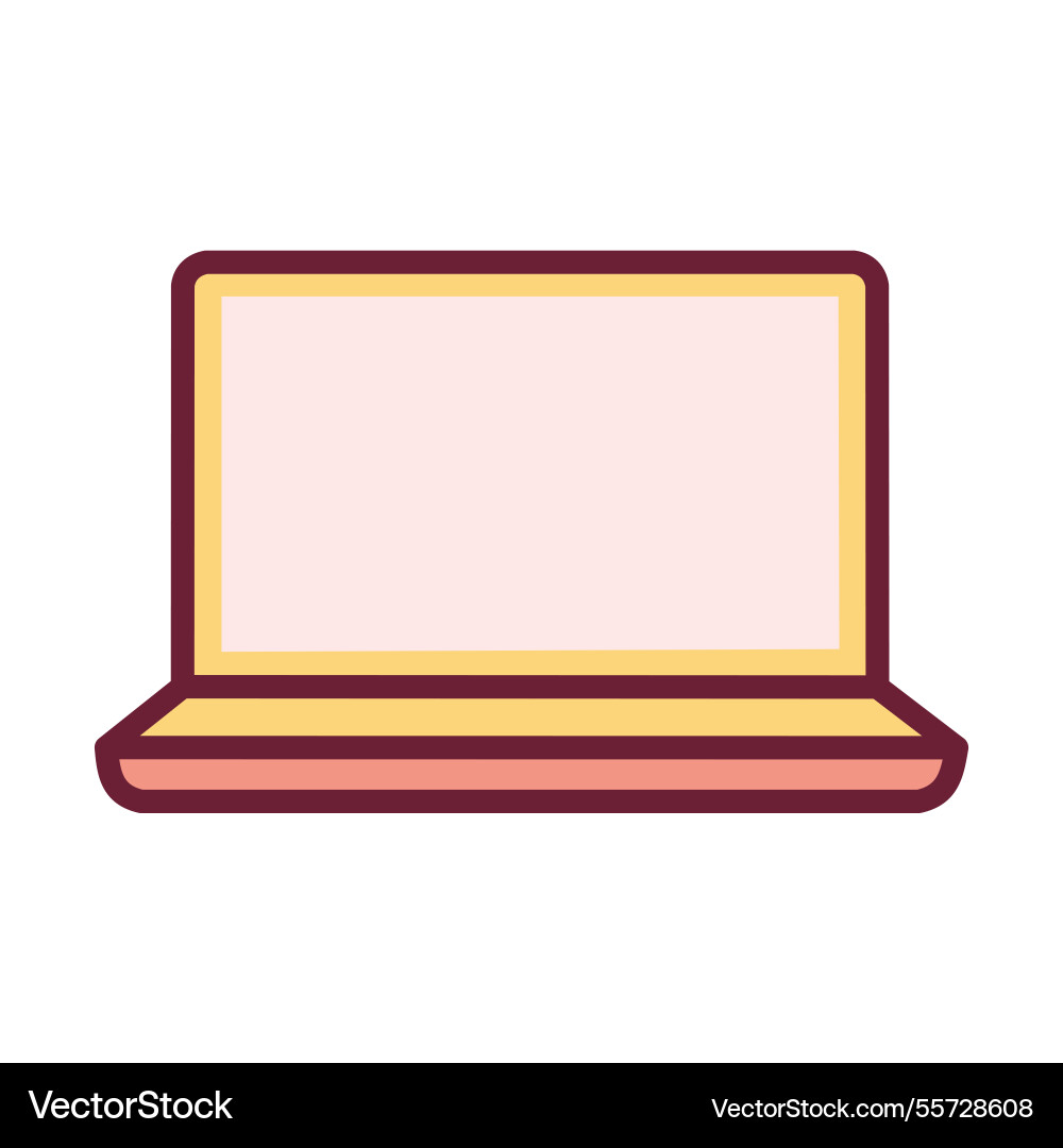 Laptop computer device isolated icon design Laptop computer device isolated icon design vector image