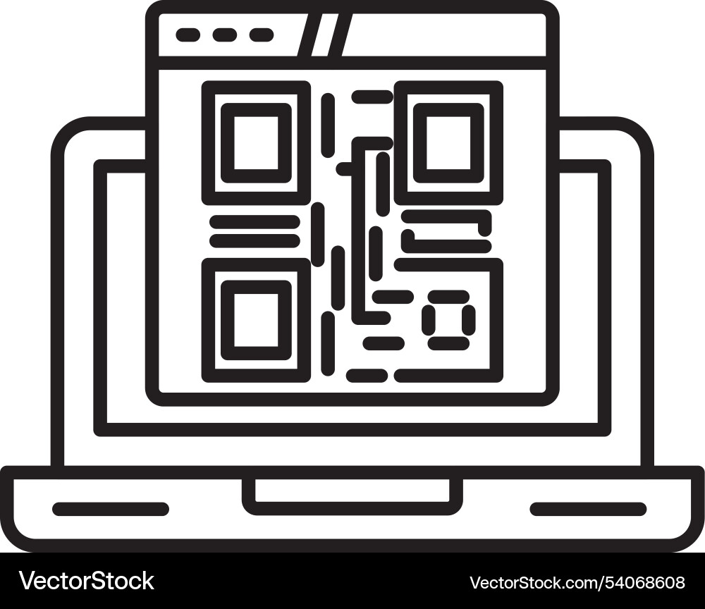 Qr code line icon design Vector Image