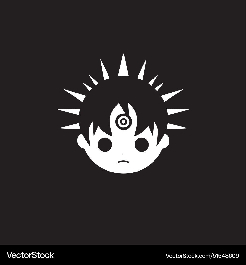 Anime - black and white Royalty Free Vector Image