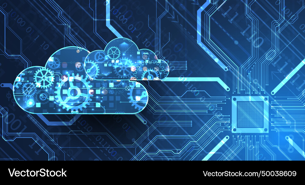 Cloud computing conceptabstract connection Cloud computing conceptabstract connection vector image