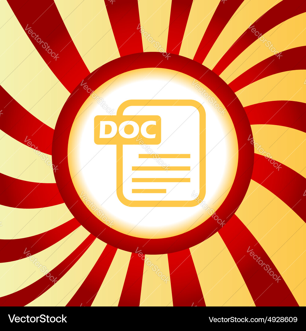 Doc file abstract icon vector image