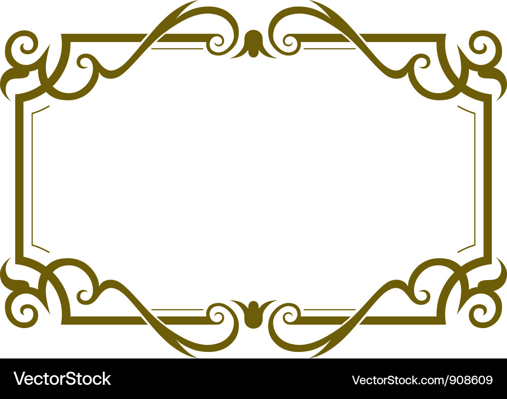 Ornate Frame Decoration Vector Image