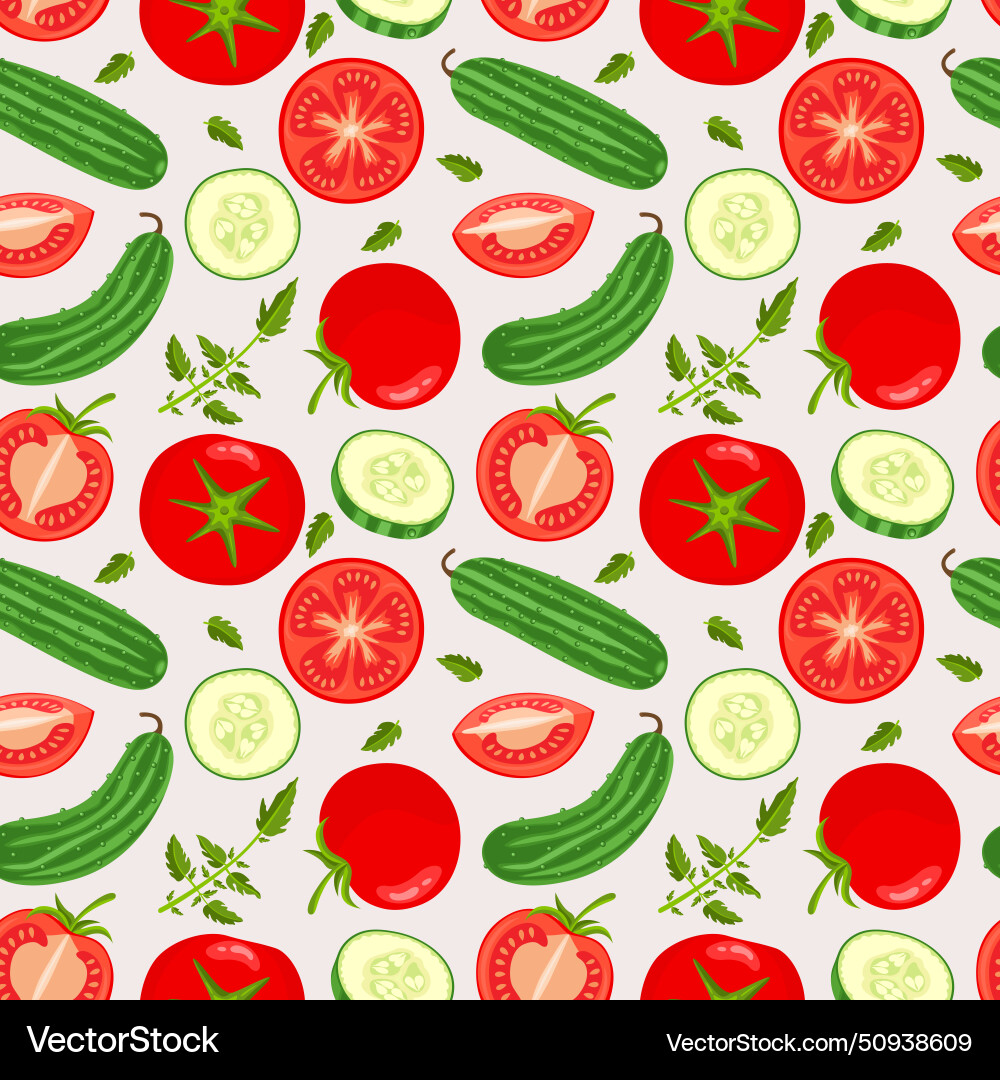Seamless pattern background with tomatoes Seamless pattern background with tomatoes vector image