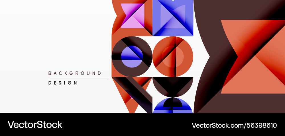 Abstract geometric composition overlapping shapes Abstract geometric composition overlapping shapes Vector Image