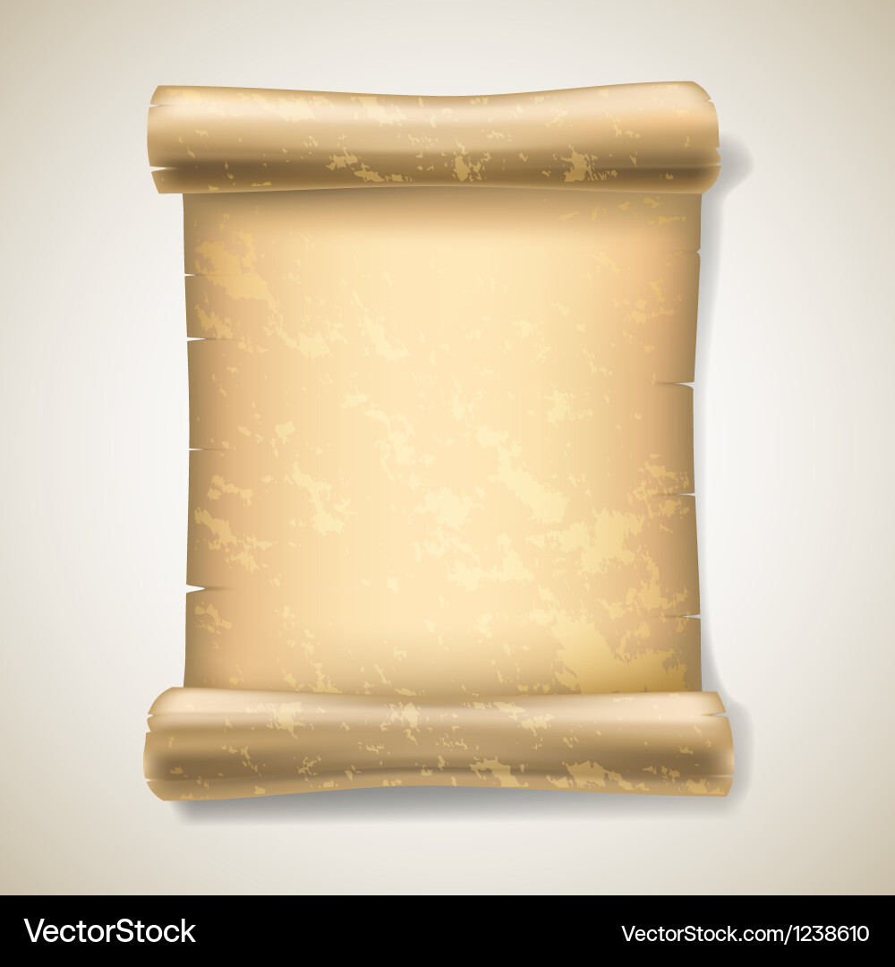 Antique Parchment Scroll vector image