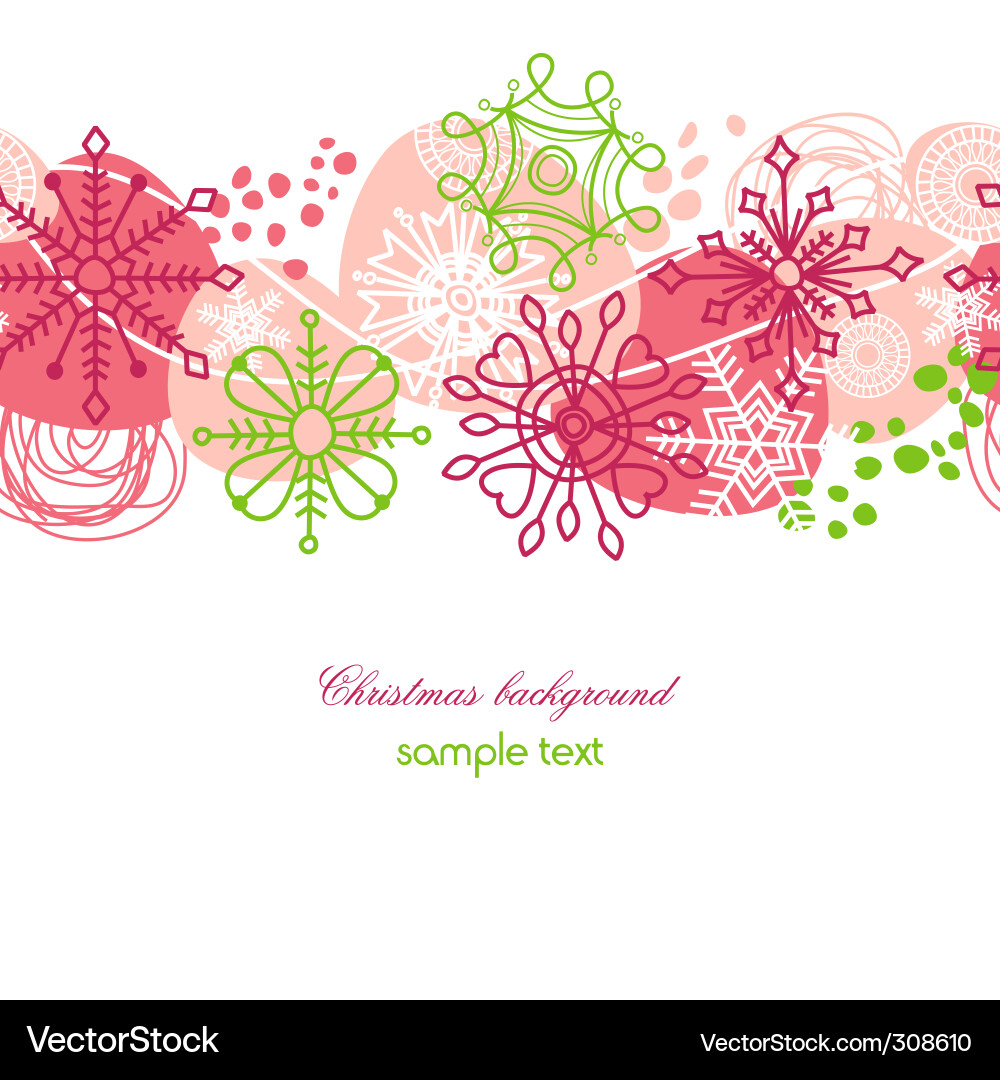 Christmas Snowflake Pattern vector image