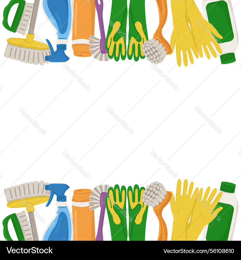 Colored frame with attributes for house Vector Image