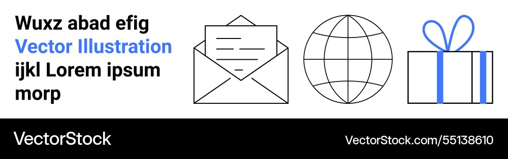 Communication and global connection elements Communication and global connection elements vector image