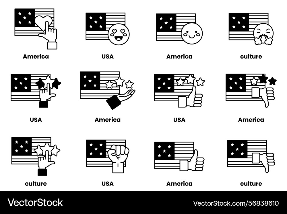 Flags are arranged in a grid with each one having Flags are arranged in a grid with each one having vector image