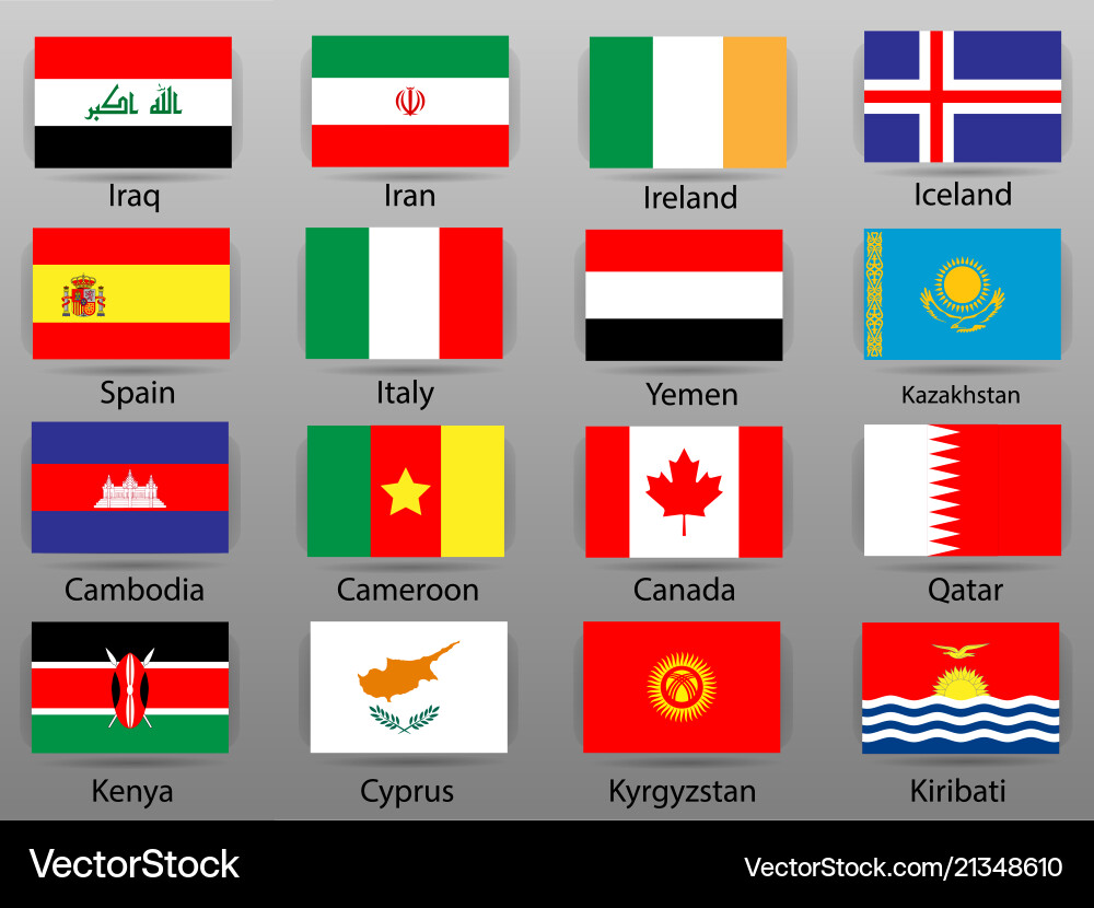 Flags of all countries the world part 5 Vector Image